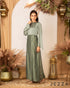 Crushed Polyester & Satin Long Sleeve Dress 62931